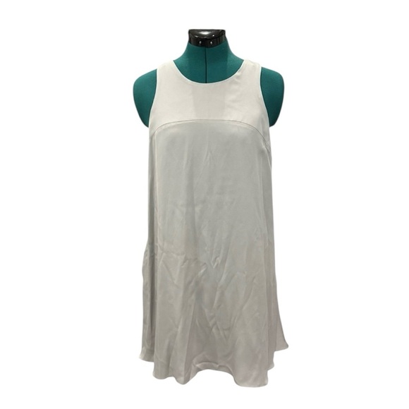 Milly Silk Sleeveless Trapeze Silk/Grey Dress with pockets Size 6 - Picture 1 of 8